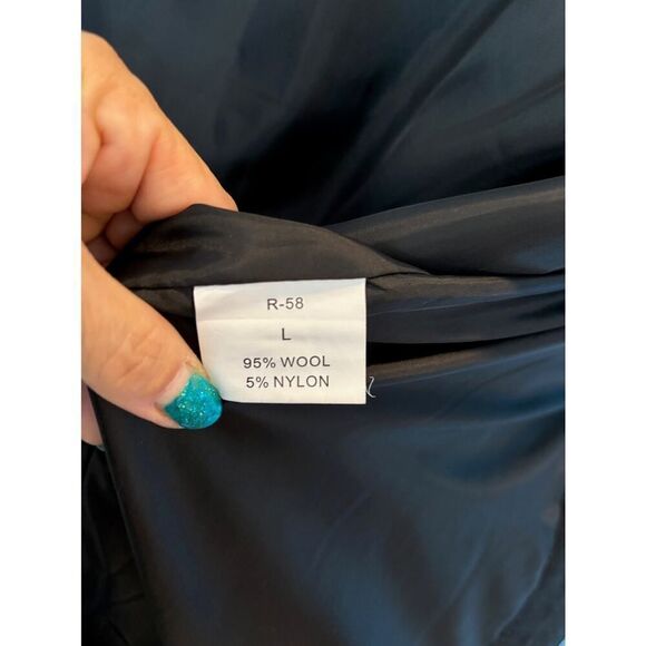 Men's IKE Behar Jacket 95% Wool 5% Nylon 2 Pockets Fully Lined Heather Black L - Picture 7 of 7